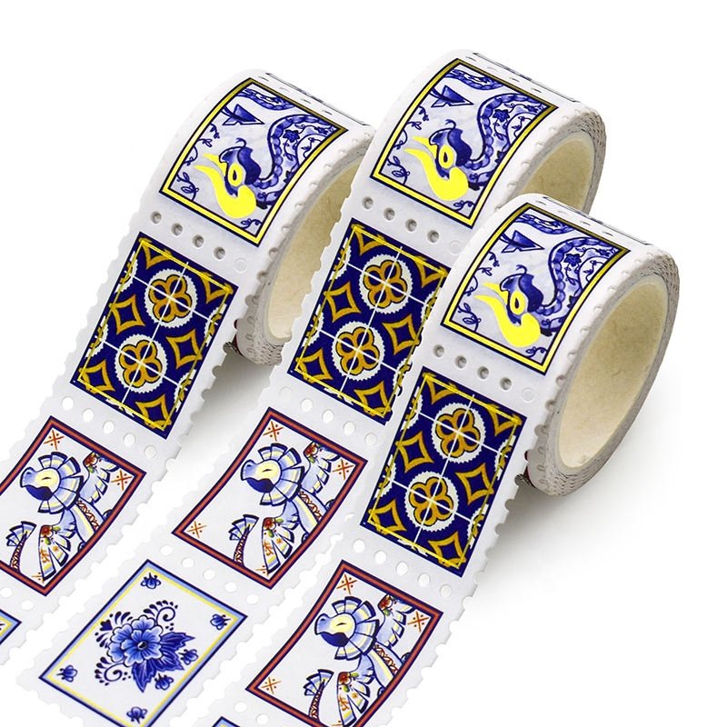 Custom Stamp Washi Tape Personnalised Die Cut Irregular Cartoon Cute Stamp Washi Sticker Tape