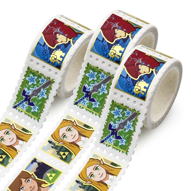 Custom Stamp Washi Tape Personnalised Die Cut Irregular Cartoon Cute Stamp Washi Sticker Tape