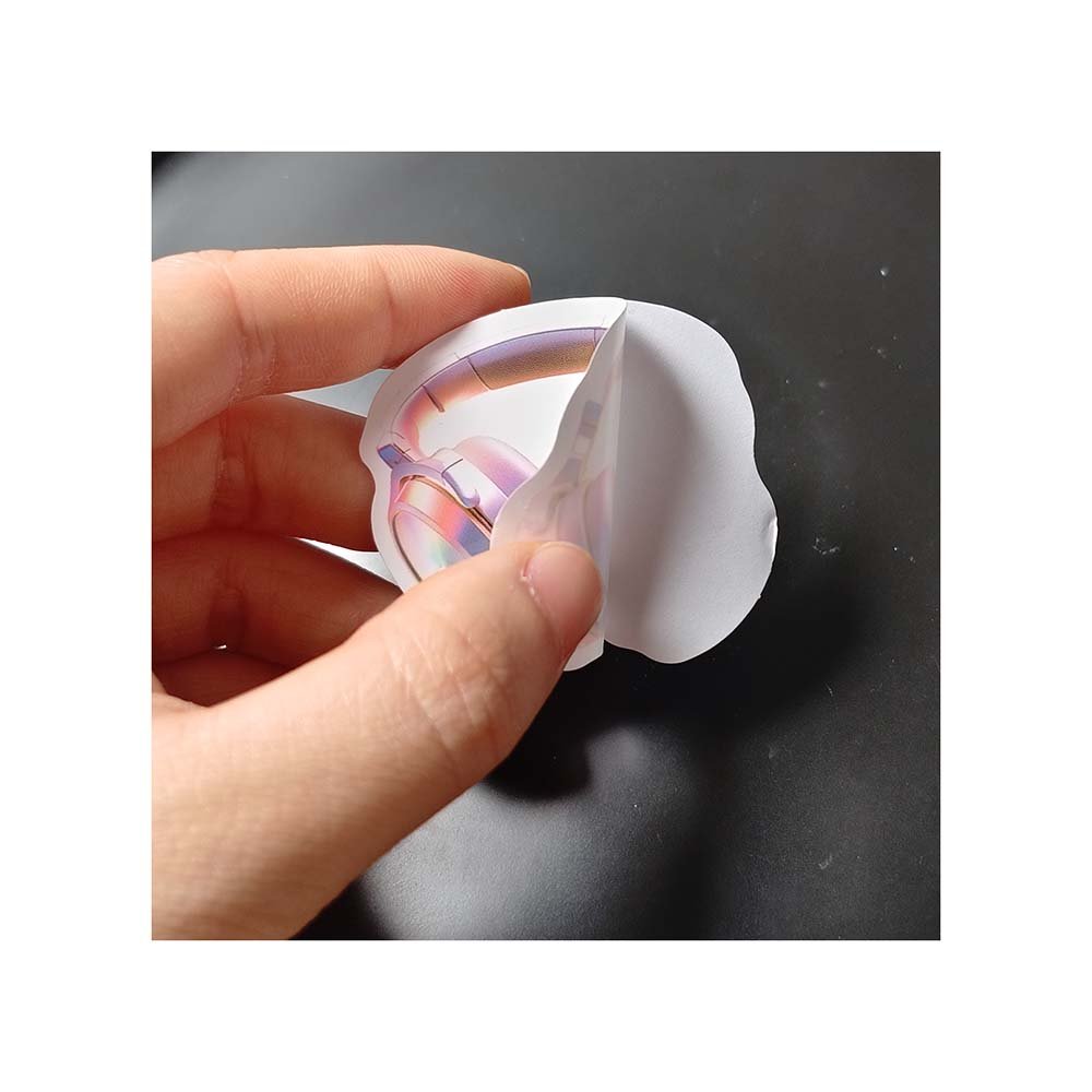 Customized 50pcs INS Style Waterproof Anime Girl Heart-Shaped Cool Metallic Silver Sticker Laptop Decoration for Promotion