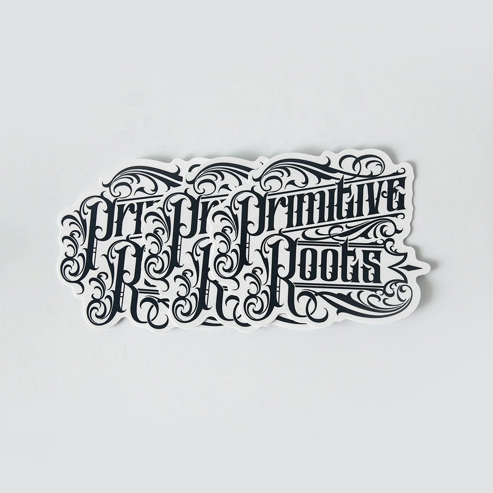 Custom UV Resist Back Split Die Cut Logo Printed Die Cut Waterproof Glossy Vinyl Adhesive Advertising Stickers Custom