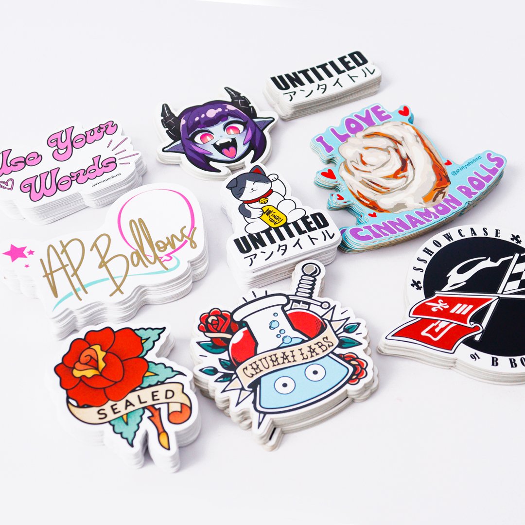 Personalized Kawaii Notebook sticker Cartoon waterproof scratch resistant self-adhesive decorative label custom die cut sticker