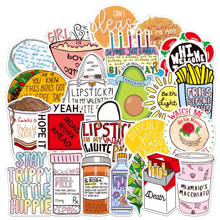 Promotional cute gift self adhesive custom die cut PVC cartoon stickers