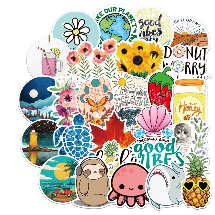 Promotional cute gift self adhesive custom die cut PVC cartoon stickers