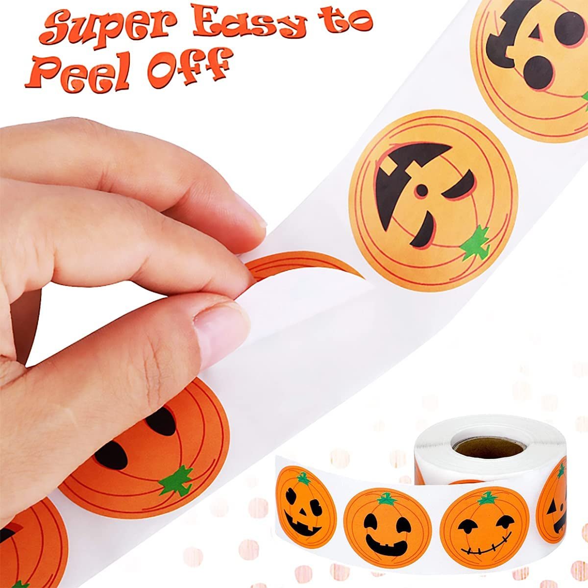 Customized Halloween Stickers Vinyl Waterproof Party Sticker Halloween Pumpkin Stickers for Kids Cute Cartoon Vinyl Decals