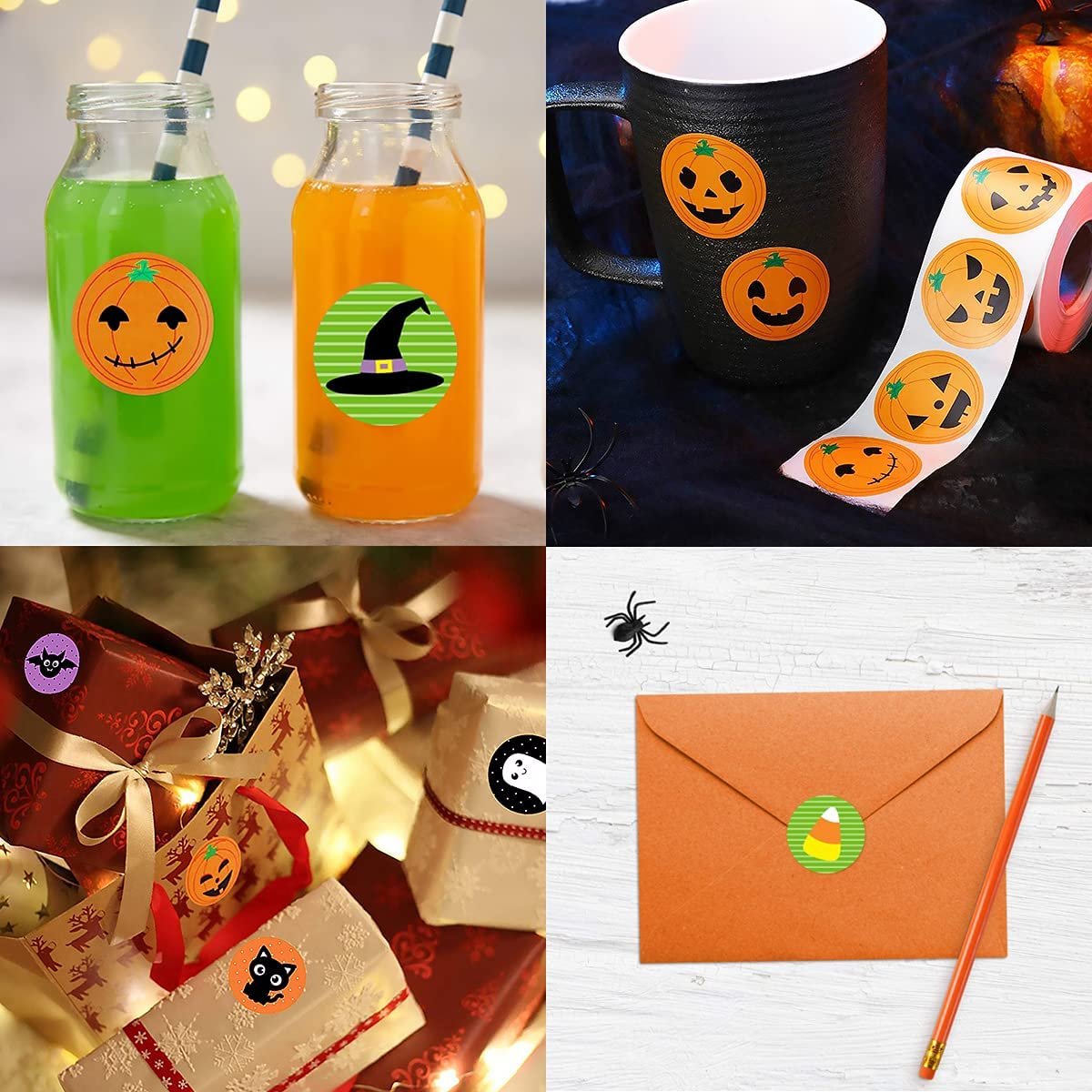 Customized Halloween Stickers Vinyl Waterproof Party Sticker Halloween Pumpkin Stickers for Kids Cute Cartoon Vinyl Decals