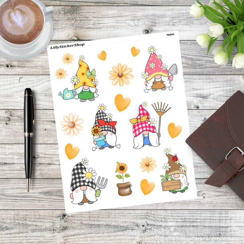 Custom Waterproof logo Die Cut laptop planner book cute cartoon sticker for china
