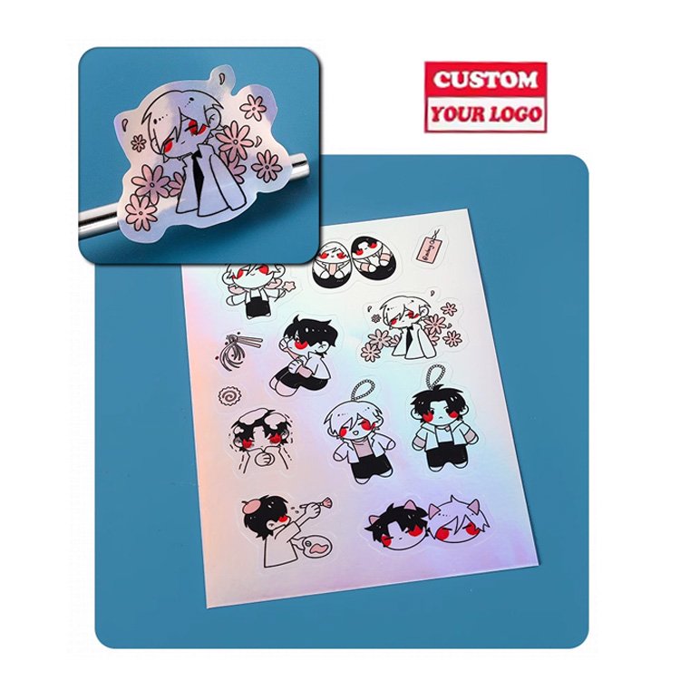 Wholesale Waterproof Custom Printing Vinyl Kiss Cut Cute Paper Sticker Sheet For Planner Stationery