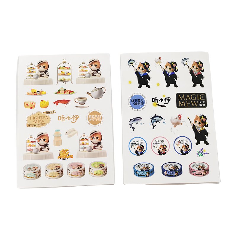 Custom Printed Waterproof Cartoon Vinyl Sheet Sticker Cute Adhesive Paper Carton Label for Industrial Packaging better quality