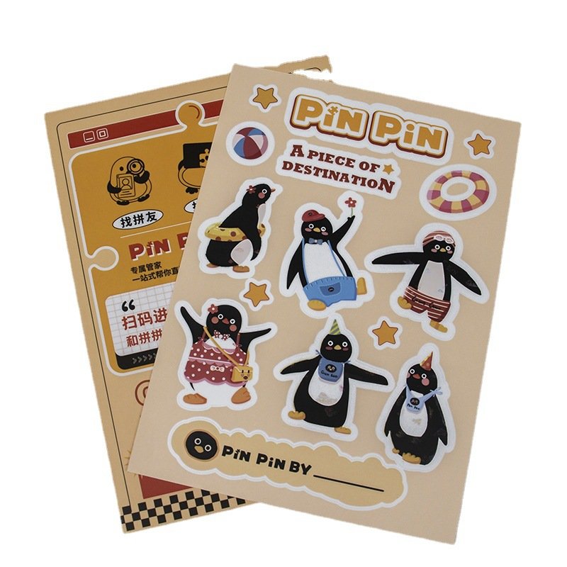 Customized Transparent Milk Tea Cup Stickers Cute Cartoon DIY Travel Box Super Transparent PVC UV Personalized Small Batch