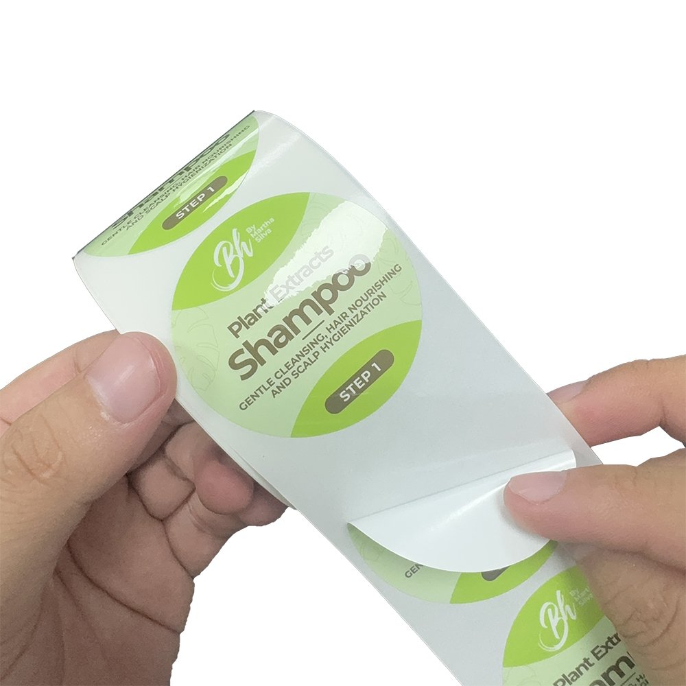 Custom Logo Sticker Digital Printing Roll Plastic Waterproof Synthetic Paper Adhesive Vinyl Pvc Round Circle Brand Logo Sticker
