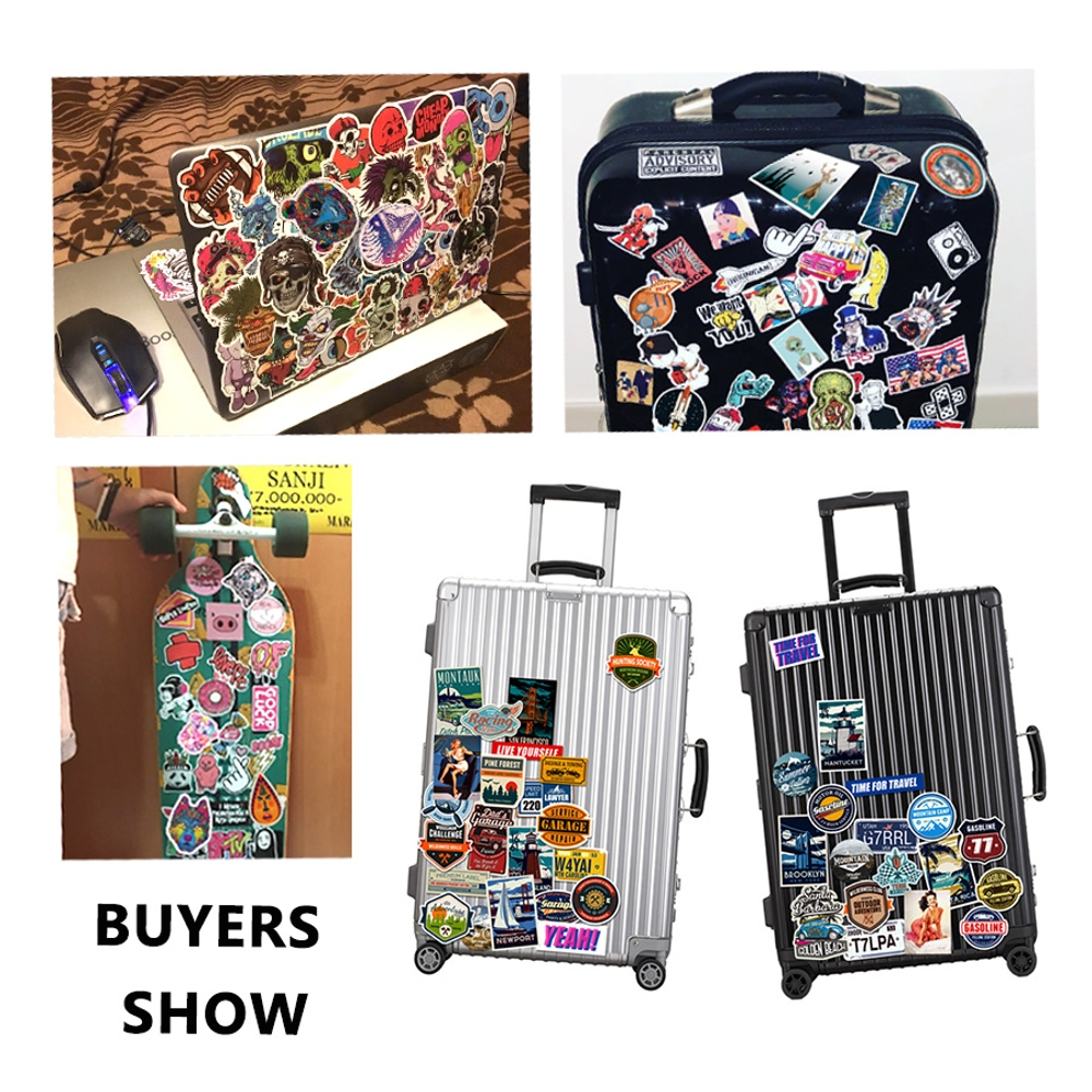 Printing Your Logo Design Outdoor Adhesive Label Cartoon Sticker PVC Weatherproof Stickers Custom Die Cut Sticker