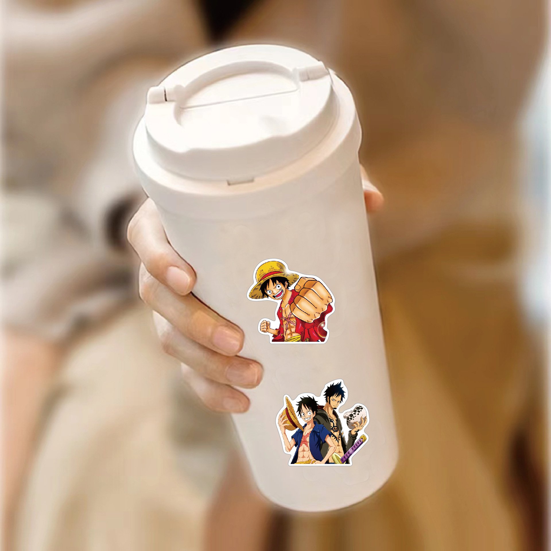 Adhesive Stickers Anime Cool Cartoon Luffy Piece Zoro Design Sticker Wholesale Decoration Kids Toys Gifts Sticker 50pcs Set