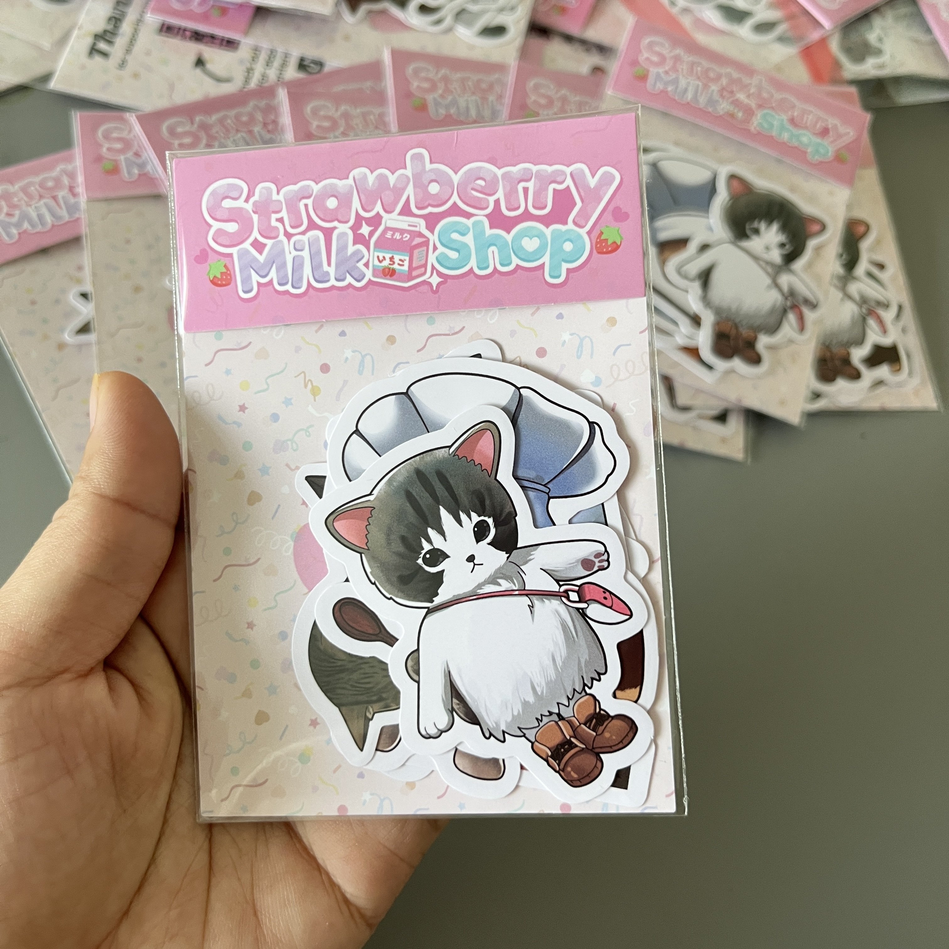 Personalized Logo Waterproof Cartoon Vinyl Stickers Print Die Cut kawaii Custom Stickers Pack
