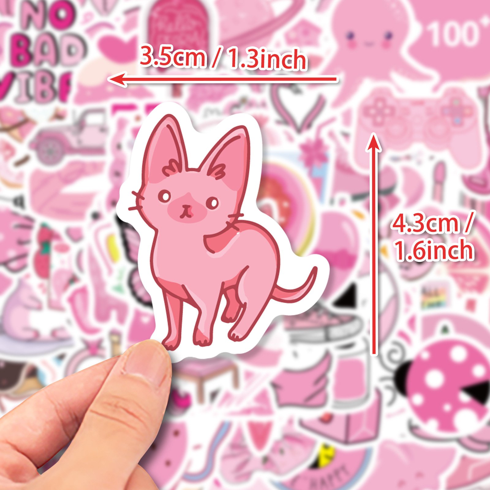 Cartoon Cute Animal Removable Waterproof Pvc Stickers Cute Cartoon Decorative Stickers Waterproof Sticker with Cute Design