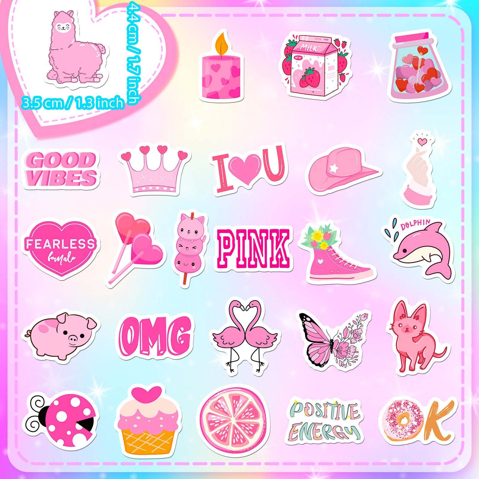 Cartoon Cute Animal Removable Waterproof Pvc Stickers Cute Cartoon Decorative Stickers Waterproof Sticker with Cute Design