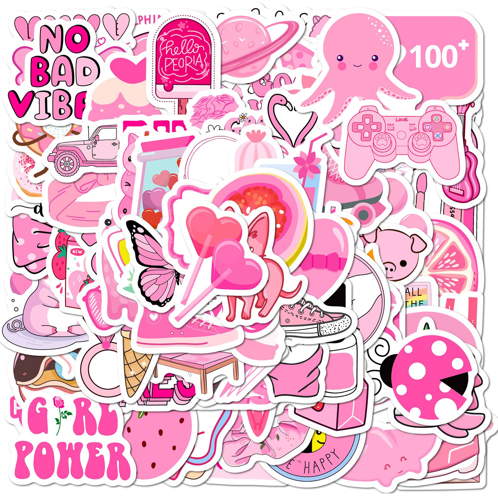 Cartoon Cute Animal Removable Waterproof Pvc Stickers Cute Cartoon Decorative Stickers Waterproof Sticker with Cute Design