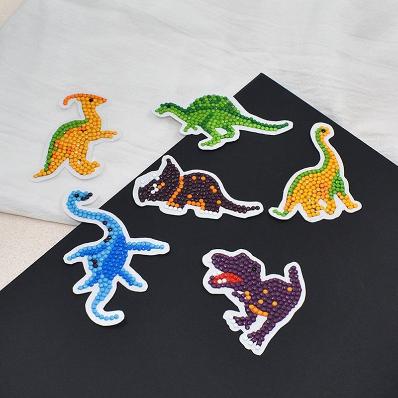 Factory Direct Selling Creative Diamond Painting Stickers Customized Dinosaur Diamond Cartoon Sticker