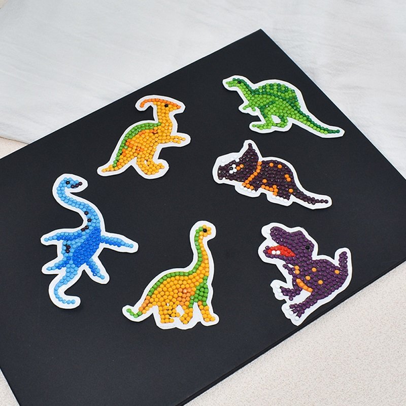 Factory Direct Selling Creative Diamond Painting Stickers Customized Dinosaur Diamond Cartoon Sticker
