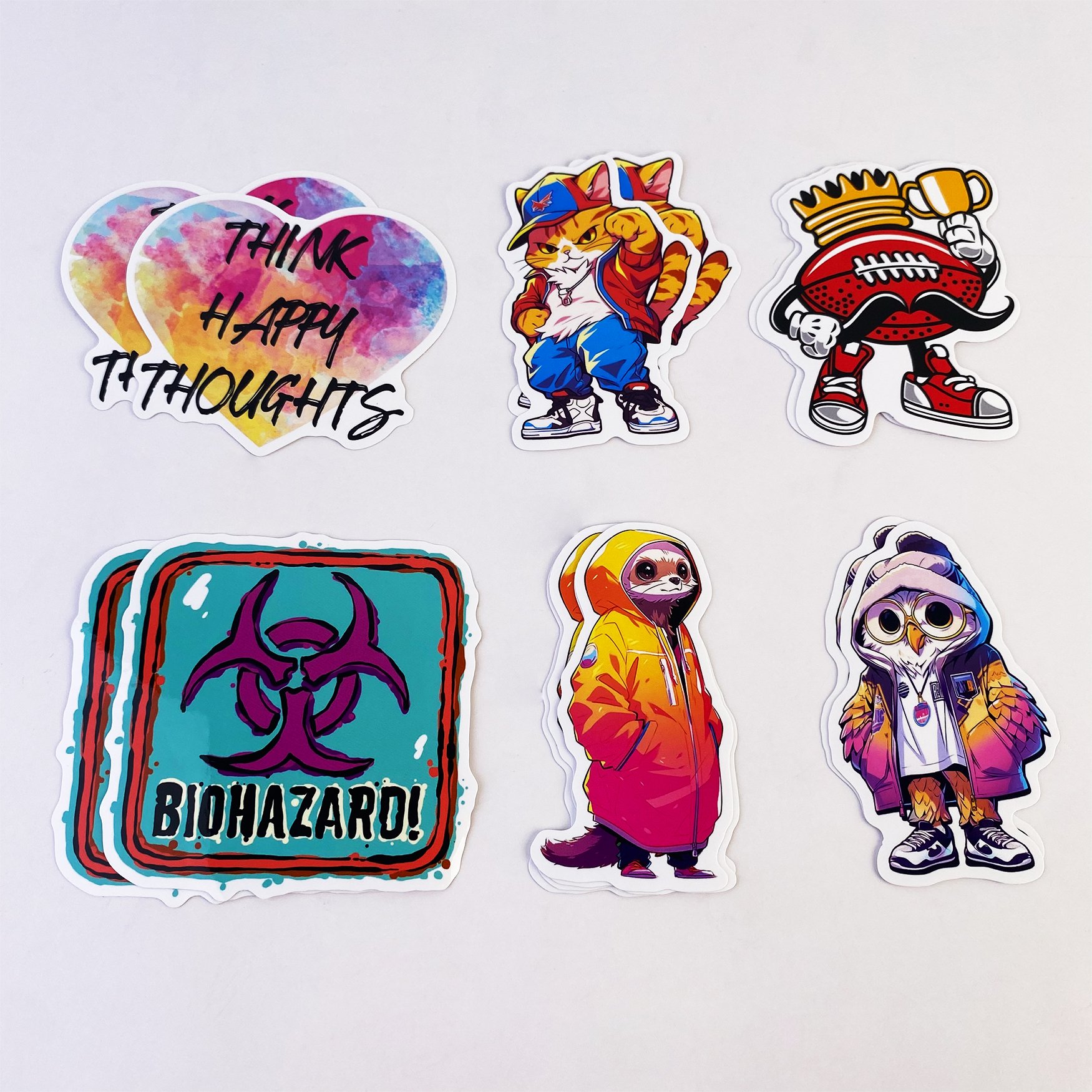 Custom UV Resist Stickers Vinyl Pvc Adhesive Waterproof Holographic Glitter Logo Sticker Labels Die Cut Sticker Custom
