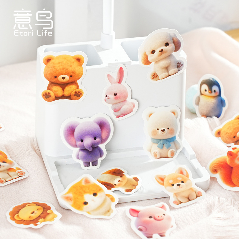 40 stickers per box wool felt felt music series Christmas and Halloween cartoon hand tent decoration sealing stickers