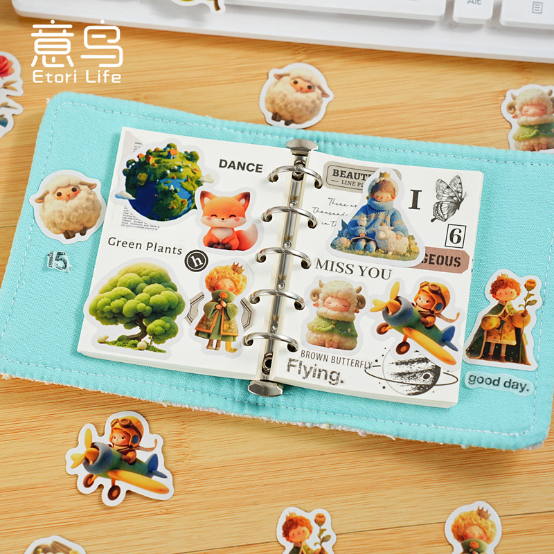 40 stickers per box wool felt felt music series Christmas and Halloween cartoon hand tent decoration sealing stickers