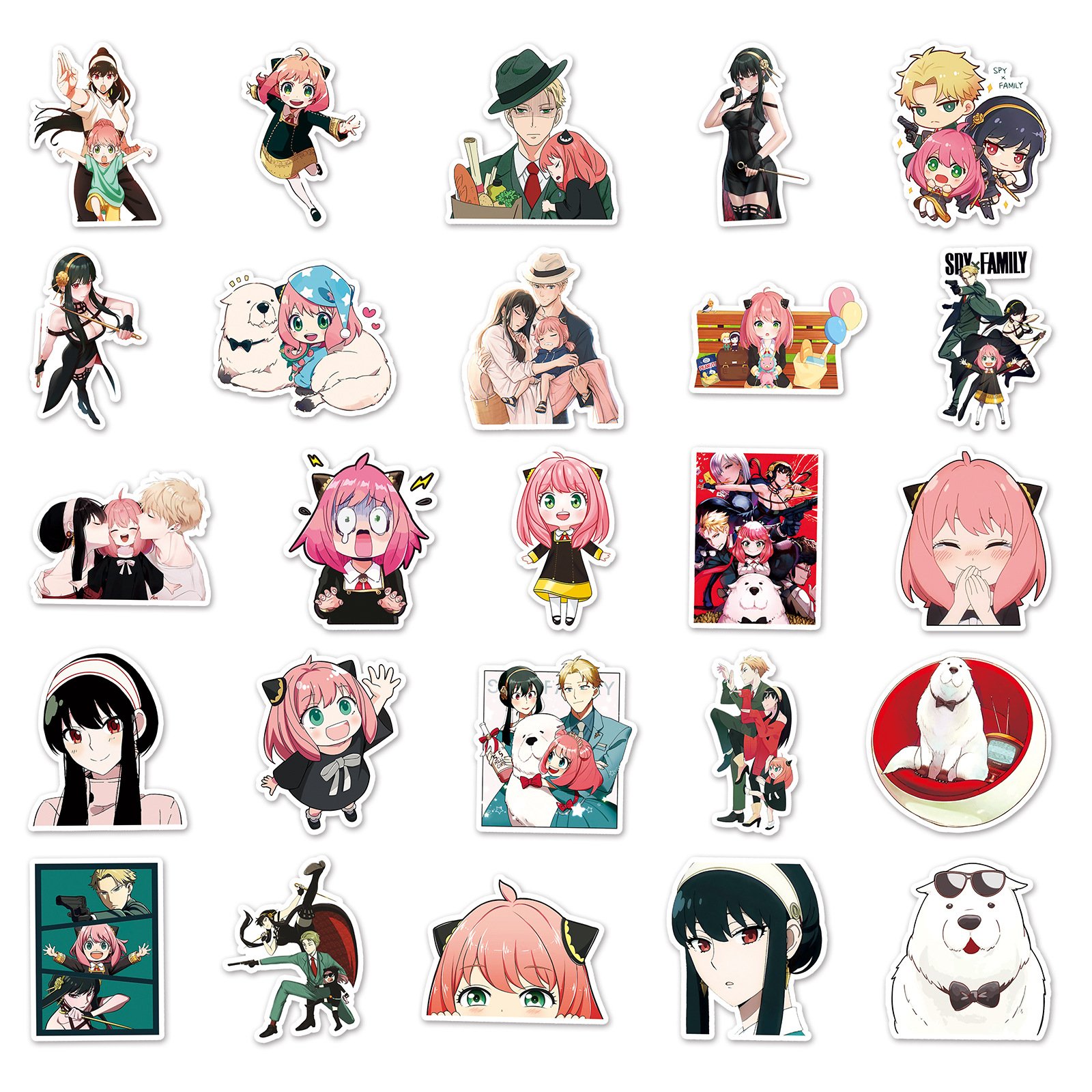 50 Pcs/Bag Waterproof Anime Stickers Cartoon Anime Graffiti Stickers For Luggage Laptop Phone Decoration