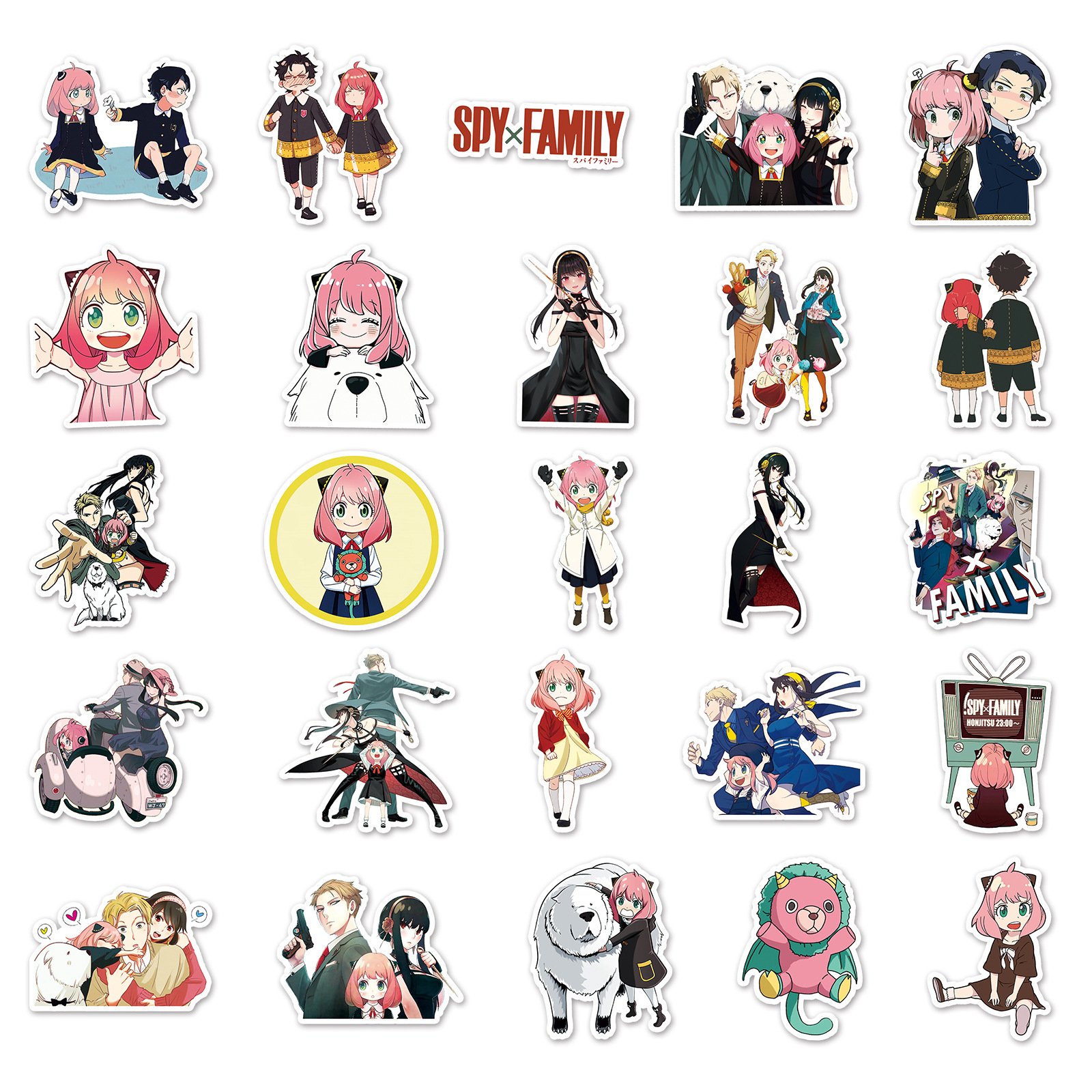 50 Pcs/Bag Waterproof Anime Stickers Cartoon Anime Graffiti Stickers For Luggage Laptop Phone Decoration