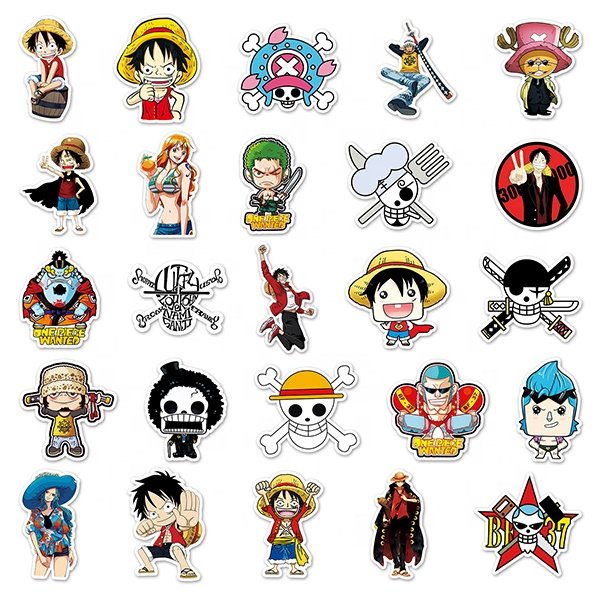106 Pieces/set Anime 1 Piece Luffy Luggage Laptop Guitar Waterproof Graffiti Cartoon Sticker