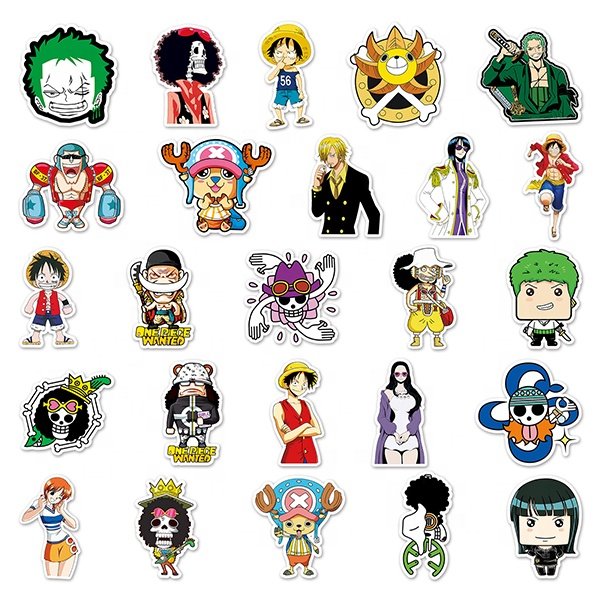 106 Pieces/set Anime 1 Piece Luffy Luggage Laptop Guitar Waterproof Graffiti Cartoon Sticker