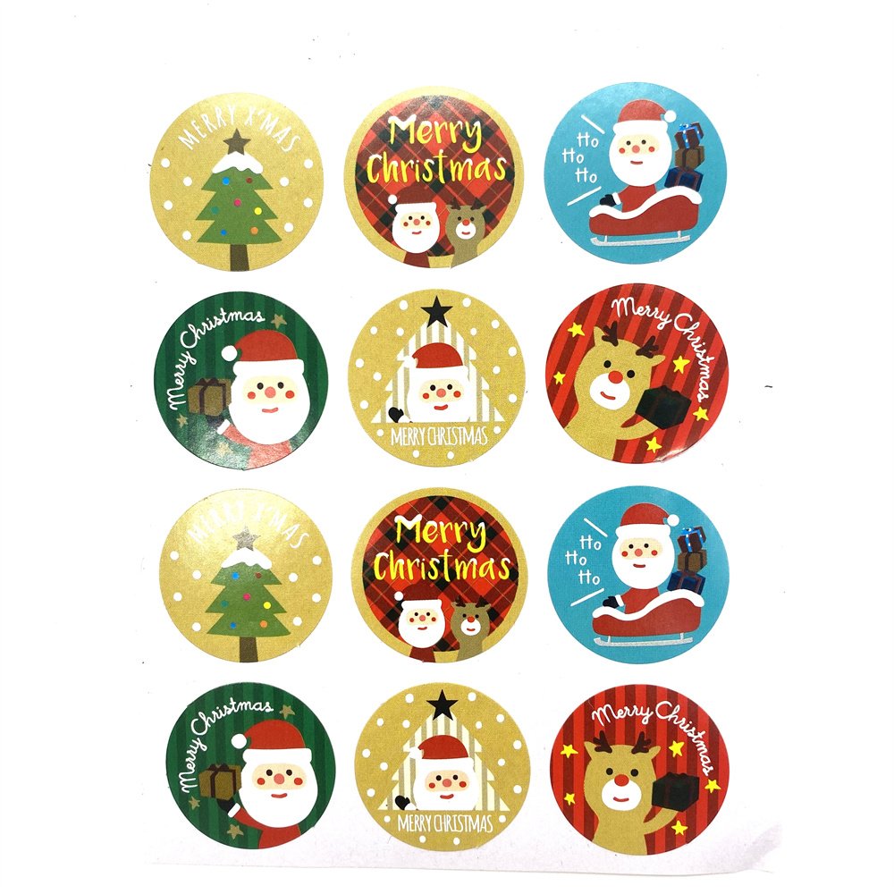 New style multiple children's cartoon Christmas stickers waterproof decorative stickers