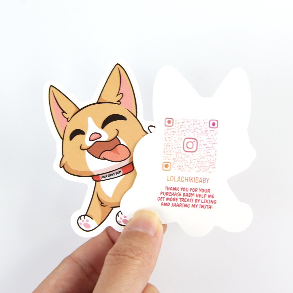 Durable Waterproof Cartoon Stickers Vinyl PVC Decoration Holographic Glittery Logo Laptop Die Cut Sticker Decal with QR code