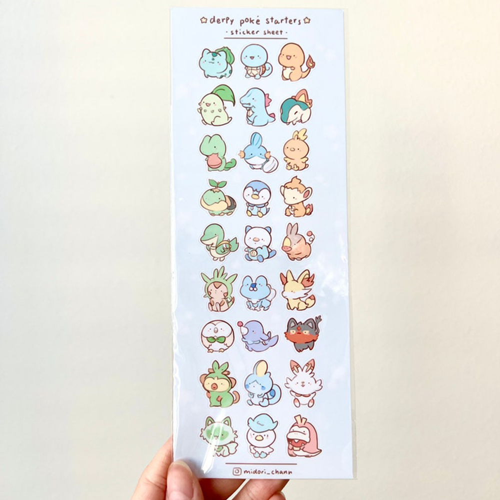 Personalized Custom UV Printing Self Adhesive Vinyl Material Cute Animal Cartoon Stickers Sheet