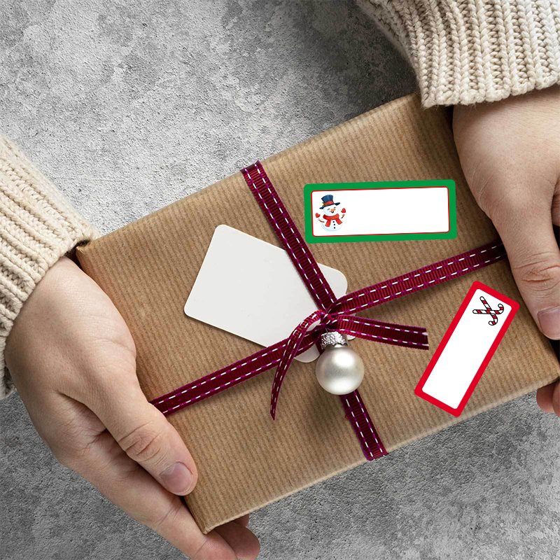 Christmas Writing Note Gift Decal Jotting Stickers Santa Claus Decoration Logo Design Label for Christmas Eve Present Packaging