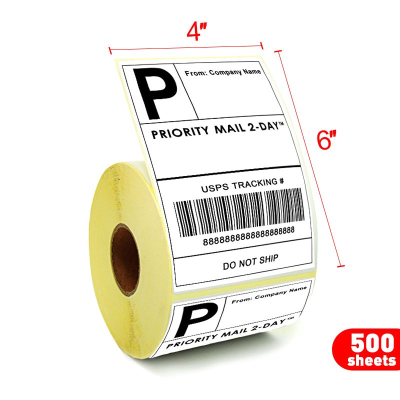Vinyl Stickers sheets Printing Custom Die Cut packaging label Adhesive Waterproof 4 x 6 thermal label