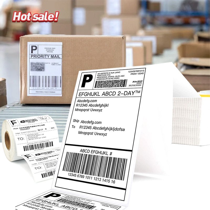 Vinyl Stickers sheets Printing Custom Die Cut packaging label Adhesive Waterproof 4 x 6 thermal label