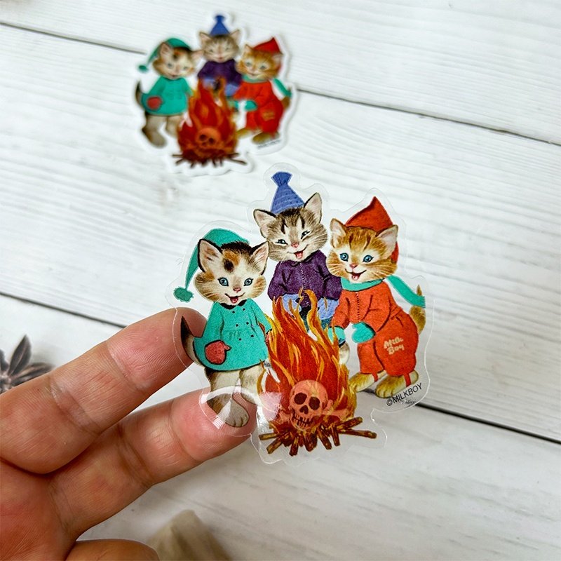 Wholesale Transparent Clear Label Sticker Sheet Die Cut Cartoon Waterproof Cute Transparent Vinyl Stickers for Kids
