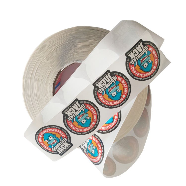 custom adhesive paper labels cartoon sticker animal label roll round circle sticker for company logo print