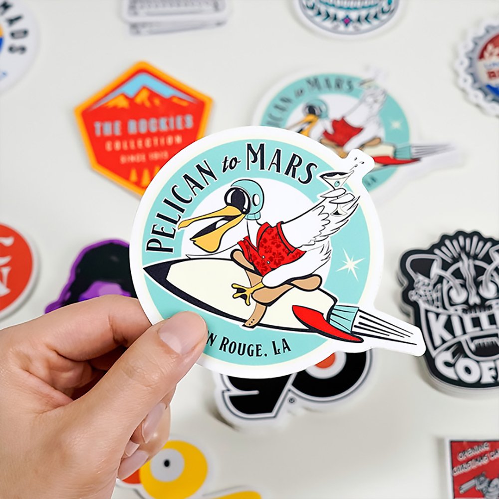 Cartoon Design Diecut Waterproof Custom Stickers For Laptop Suitcase Vinyl Print Die Cut Stickers