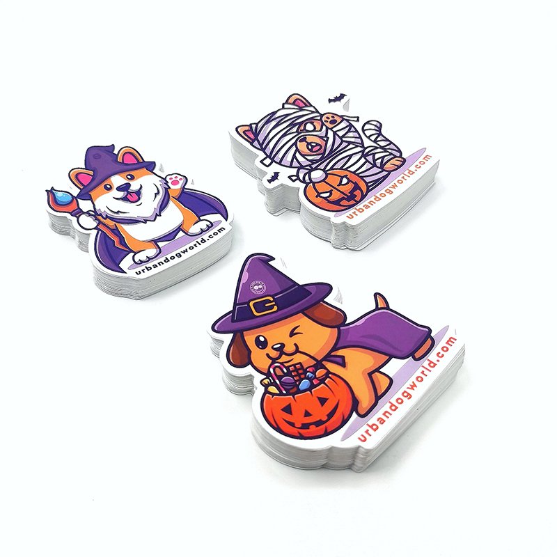 Cartoon Design Diecut Waterproof Custom Stickers For Laptop Suitcase Vinyl Print Die Cut Stickers