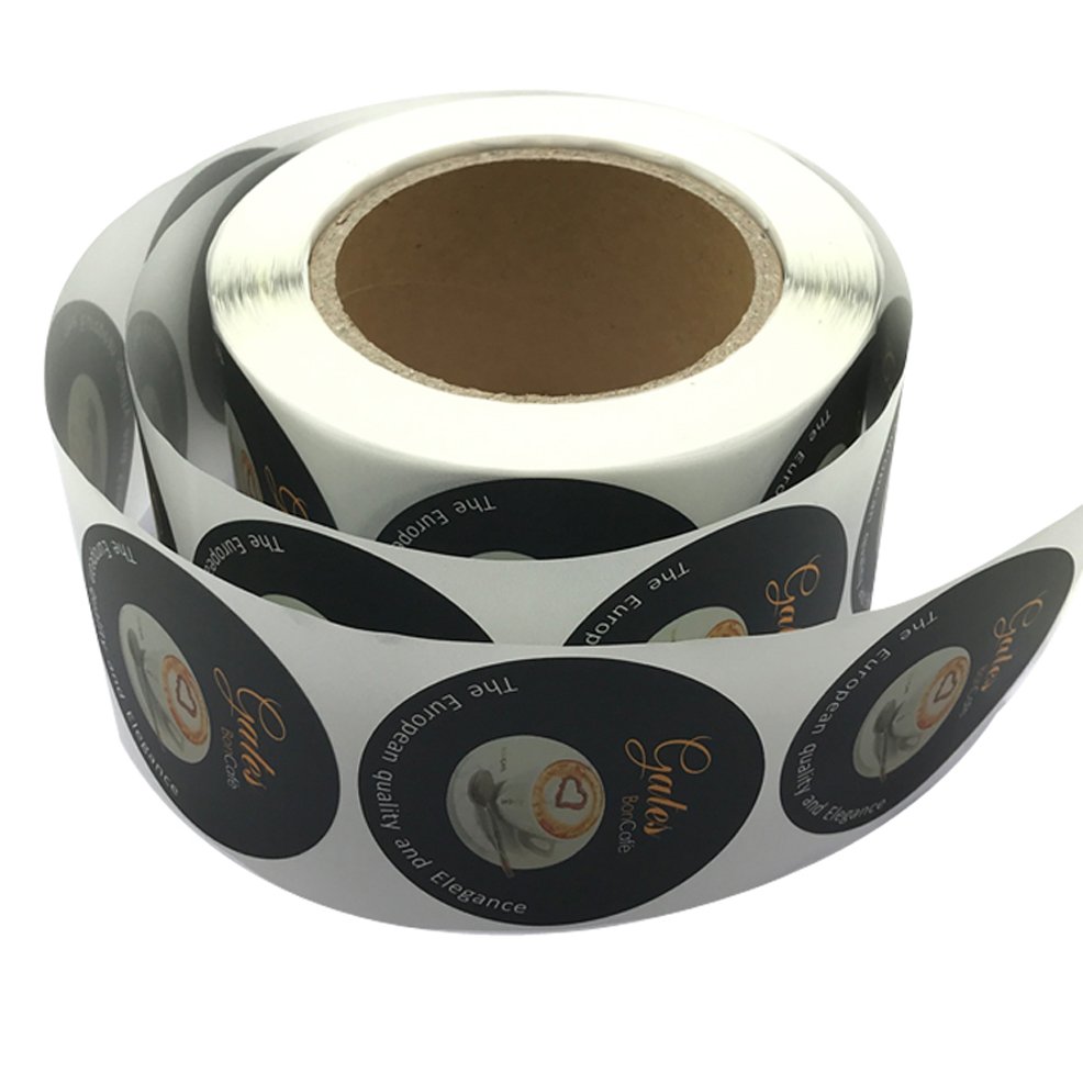 Custom Self Adhesive Vinyl Stickers round Logo Sticker Waterproof Adhesive Printing Roll Label Stickers