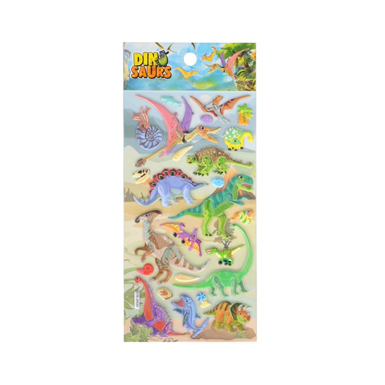 Wholesale Children Gift Custom Printing Cartoon Decorative 3D Pu Puffy Sticker Kid