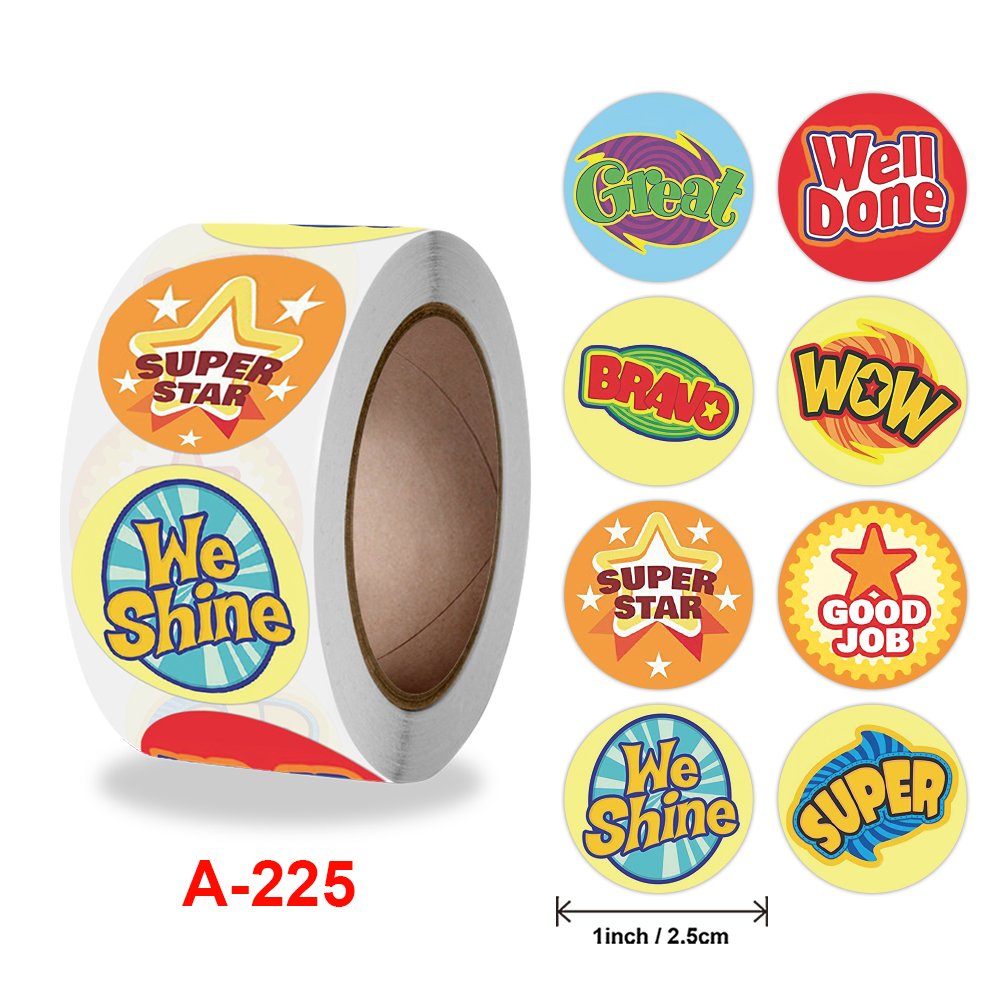 Factory direct sticker cute cheap price cartoon patterns encouraging labels stickers customization printing stickers