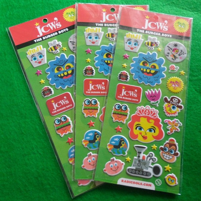Custom design eco friendly cartoon stickers 3d for kids puffy sticker sheet
