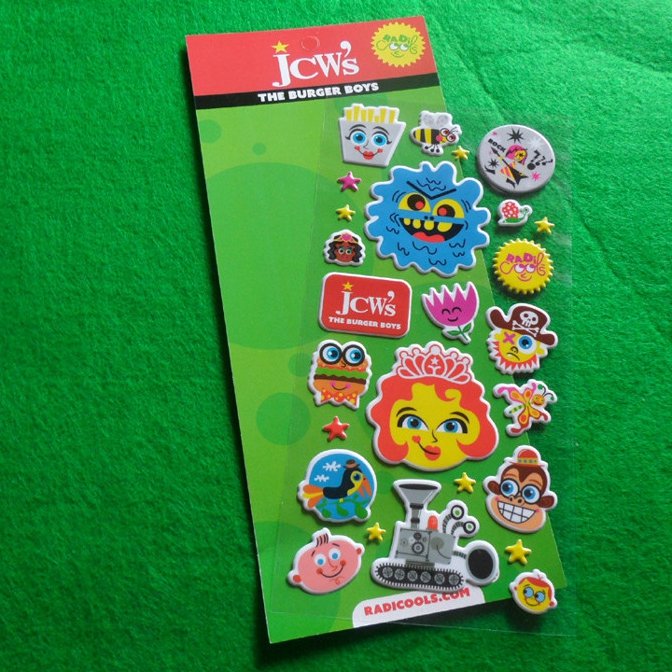 Custom design eco friendly cartoon stickers 3d for kids puffy sticker sheet