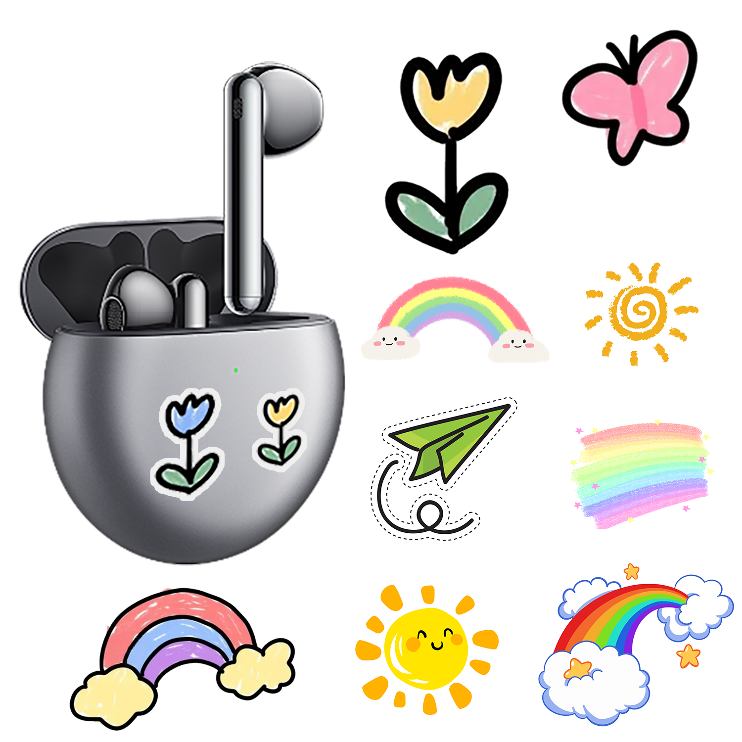 Custom Q board kids sticker book computer cell phone water bottle waterproof sticker