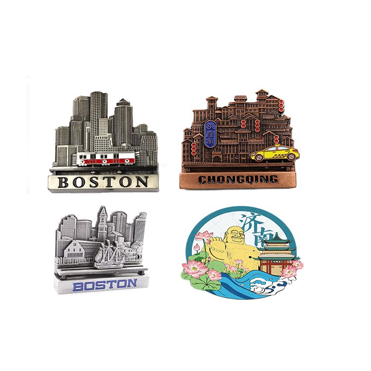 Hot Sale Promotional Gift Business Cartoon City Souvenir Sublimation Blanks Creative 3D Movable Train Custom Fridge Magnets