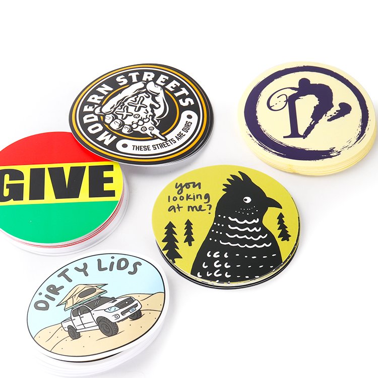 Custom Die Cut Vinyl Stickers Printing Adhesive Waterproof PVC Label Company Logo Design Cartoon Stickers Die Cut