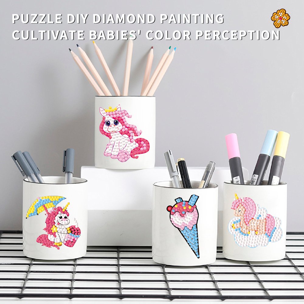 New Children's Diamond Drawing Cute Cartoon Animal Puzzle Stickers 5d Diamond Drawing DIY Set
