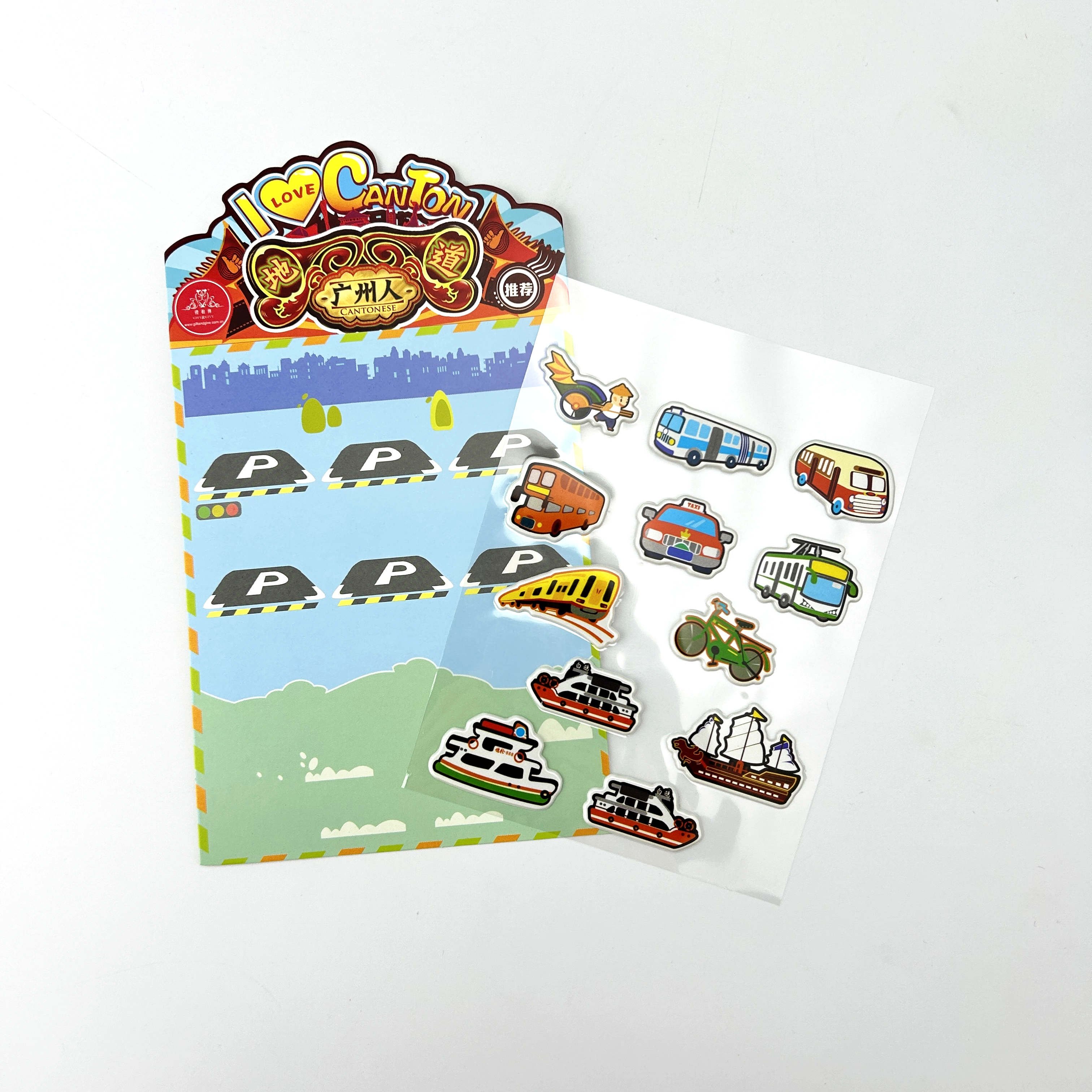 Custom design puffy stickers 3d sticker sheet wholesale cute promotional event stickers for children