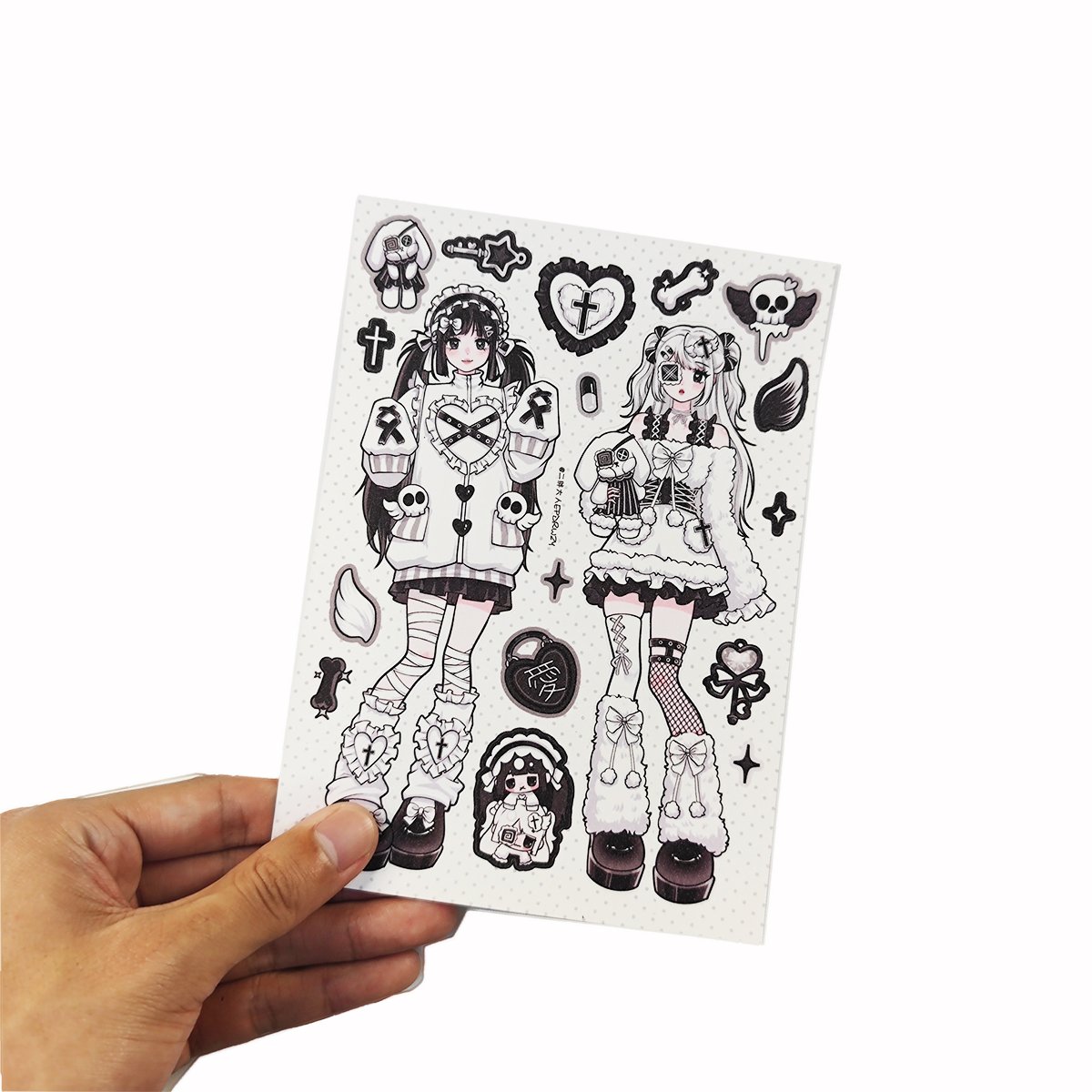 Customized cartoon sticker Sheet Kiss Cut Vinyl Sticker Glitter Self-Adhesive Anime Decorative stickers
